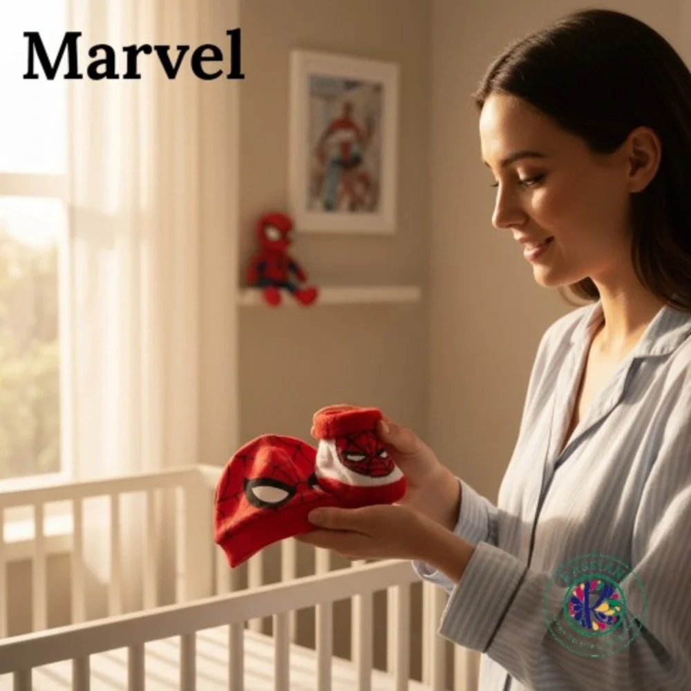 Marvel Baby‎ Spiderman Cap & Booties Set – Red 0–12M